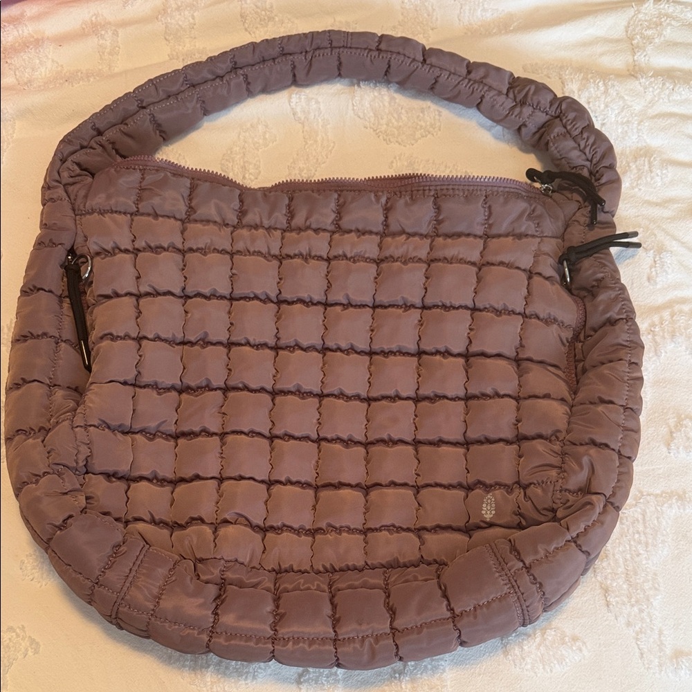 FP Movement by Free People Quilted Carryall Lavender Shoulder Bag